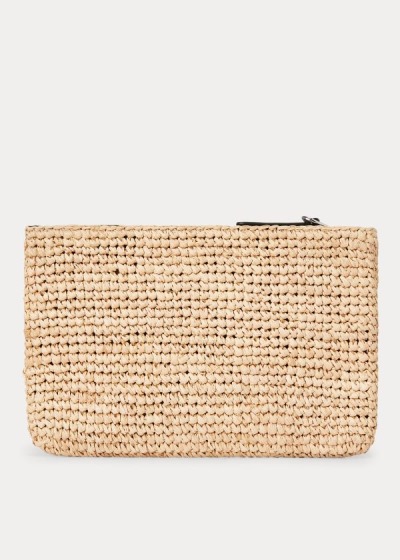 Women's Polo Ralph Lauren Polo Raffia Pouch | 157904YZX